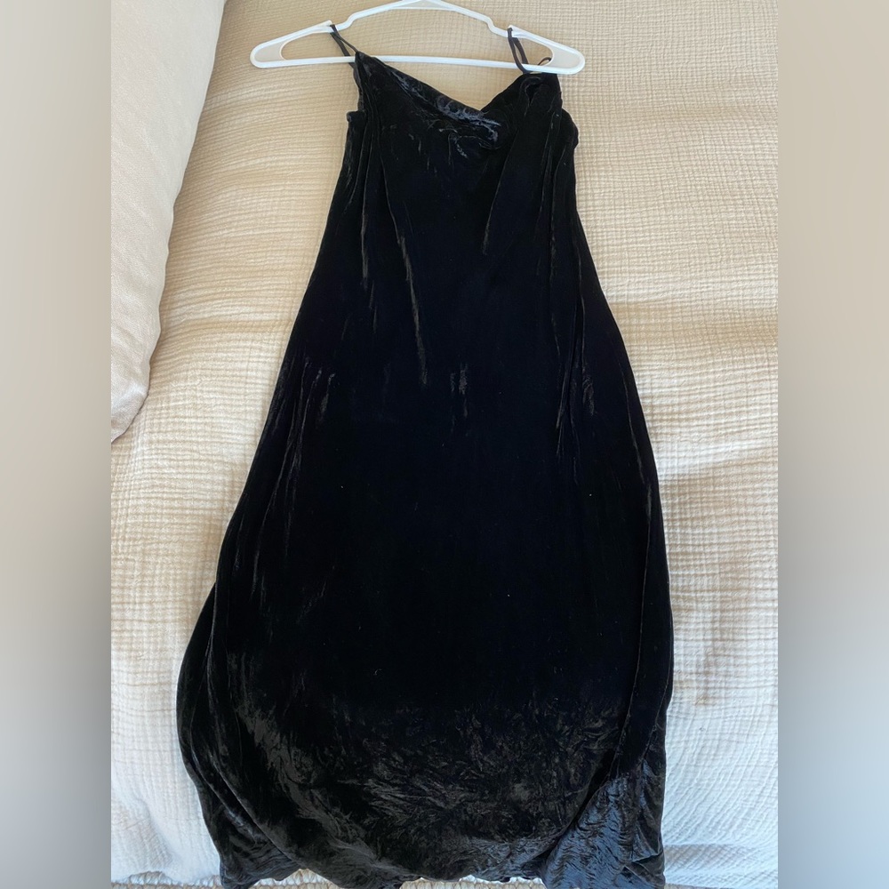 Black velvet dress